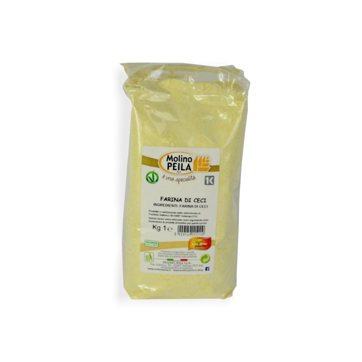 Farina di ceci Molino Peila 1 KG senza glutine vegano