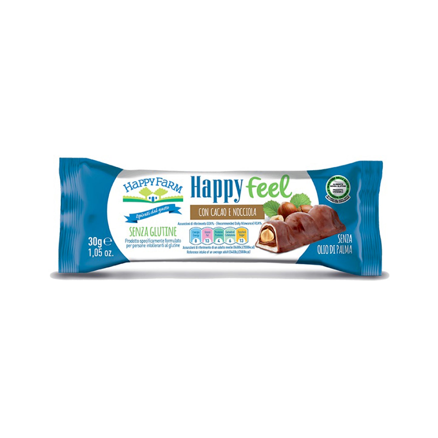 Happy Feel Cacao e Nocciola 33 g