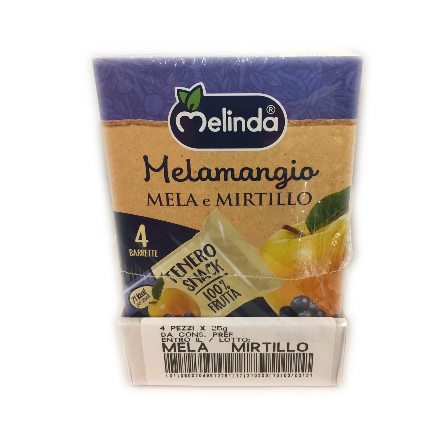 Melinda barretta mela/mirtillo multipack 4 pz